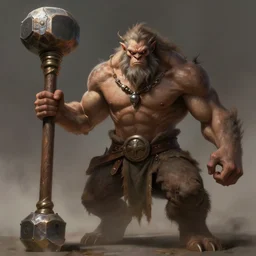 Kaido the beast digital painting, giant muscular body, holding giant wooden club, dramatic lighting, highly detailed, concept art