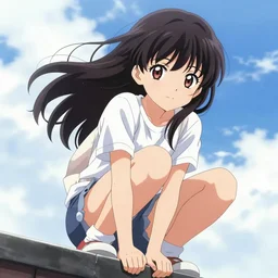 parkour girl nazo no kanojo x by ueshiba riichi illustration, highly detailed