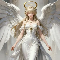 anime angel, intricate, elegant, highly detailed, ray tracing, digital painting, artstation, concept art, smooth, sharp focus, illustration, art by artgerm and greg rutkowski and alphonse mucha 8 k