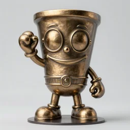 statue of cuphead made by Jeff Koons 4K photo