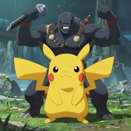 pikachu as a boss on Dark Souls (videogame)