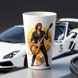 jazz solo cup design on a white sports car