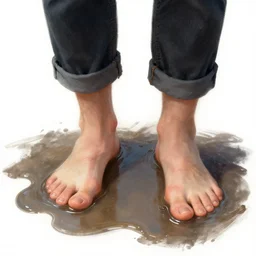 feet in puddle, highly detailed, digital painting, artstation, concept art, sharp focus, illustration, art by artgerm and greg rutkowski and raphael lacoste and magali villeneuve