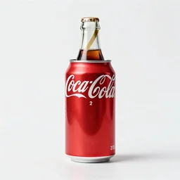 an advertisement for coca cola, a can of coke on a blank background, 2 0 0 2.