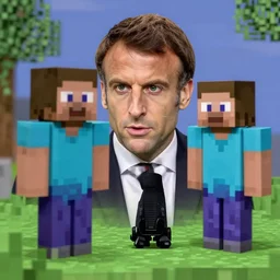 Emmanuel Macron in Minecraft