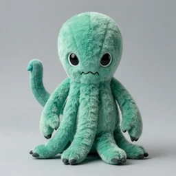 photo of a plush toy Cthulhu