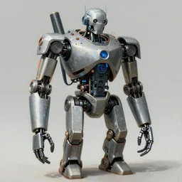 a 64 bit cyborg robot, realistic painting, classical painting, high definition, digital art, matte painting, very detailed, realistic, Unreal Engine, octane render, vray, 4k, super wide angle