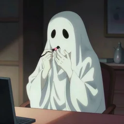 sadako ghost, ringu, giving makeup advice on late night tv, vhs still