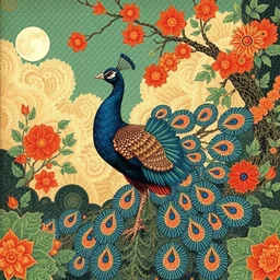album cover art for peacock motif by akihiko yoshida
