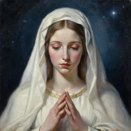robot award winning cathorlic virgin mary close - up portrait symmetry desaturated tetrachromacy colors astral background tim hildebrandt wayne barlowe bruce pennington donato giancola larry elmore masterpiece trending on artstation cinematic composition beautiful lighting hyper detailed!!! 8 k oil on canvas