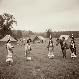vintage photo of an native american village by edward s curtis, photo journalism, photography, cinematic, national geographic photoshoot