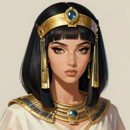 A realistic anime portrait of Ssunbiki as Cleopatra, digital painting, by Stanley Artgerm Lau, Sakimichan, WLOP and Rossdraws, digtial painting, trending on ArtStation, SFW version