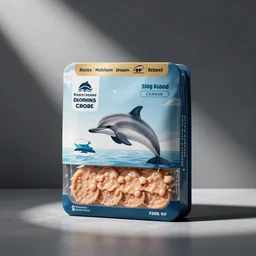 a package of dolphin food, products photo,