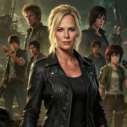 highly detailed portrait of charlize theron, in the walking dead, stephen bliss, unreal engine, fantasy art by greg rutkowski, loish, rhads, ferdinand knab, makoto shinkai and lois van baarle, ilya kuvshinov, rossdraws, tom bagshaw, global illumination, radiant light, detailed and intricate environment