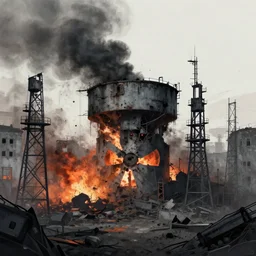 chernobyl nuclear disaster, made by ArseniXC, lofi artstyle