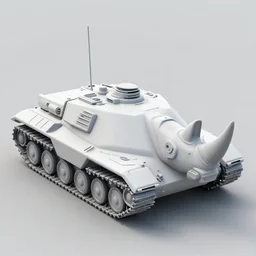 3 d model of a rhino shaped battle veichle designed by the military. futuristic stramline design. brutally armed and armored. shapes influenced by warhammer 4 0 k. biomechanical siege rhino conceptart by clogtwo and ghibli studios. old retrofuturiatic scifi anime style