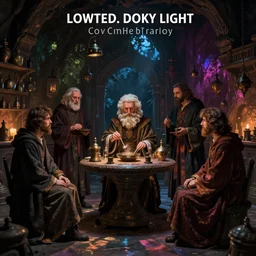 ( low key light ), law contrasts, fantasy concept art by jakub rozalski, and j. dickenson, jan matejko, jesse eisenberg as an enigmatic medieval alchemist in a alchemy lab. dark shadows, colorful
