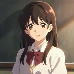 a portrait of  high school girl in the style of kyoto animation, CLIP STUDIO, in simple background, trending on pixiv