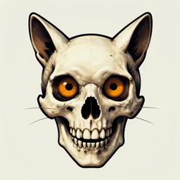 the all seeing cat skull by gerald brom