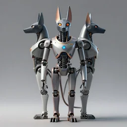 symmetry!! robotic anubis by beeple, digital art, artstation