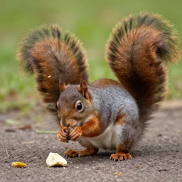 photo capturing an extremely distraught squirrel after just dropping his food painted by Mike Winkelmann