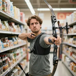 a confused archer shopping at target