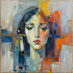 abstract art depicting the feelings music gives, mixed media painting