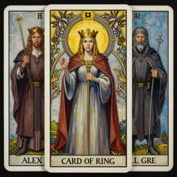 beautiful tarot card of the queen of lord of the rings by dan mumford and carol bak and alex grey, oil on canvas, intricate, symmetrical, portrait, 8k highly professionally detailed, HDR, CGsociety