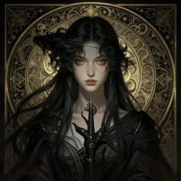 portrait of a destiny of the endless from the sandman, fantasy magic, dark light night, intricate, elegant, sharp focus, illustration, highly detailed, digital painting, concept art, matte, art by wlop and artgerm and greg rutkowski and alphonse mucha, masterpiece