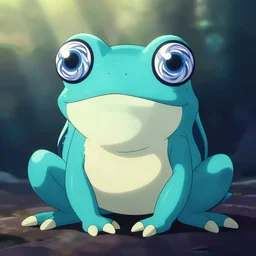 cyan spirit axie pet with hypnotic spiral eyes, hypnofrog, fantasy, studio ghibli, clean cel shaded vector art, cinematic lighting, volumetric lighting, smooth, sharp focus, highly detailed, render in unreal engine 5, artstation, deviantart, behance, trending, epic composition, octane, light rays, award - winning