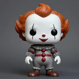 pennywise funko pop, photorealistic, highly detailed