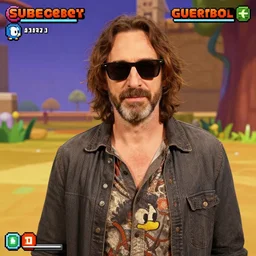 Steve Buscemi with sunglass,no beard,vintage shirt, in Super meat Boy, in-game screenshot