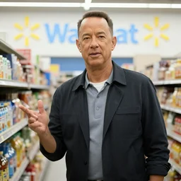 Tom Hanks at Walmart