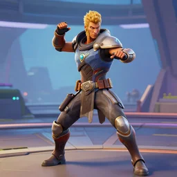 Commander Zavala from Destiny 2 in Fortnite, Zavala is dabbing, unreal engine 5 render