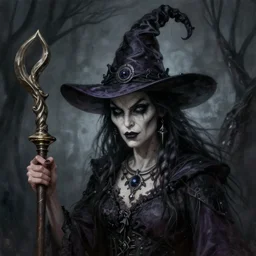 A ultra detailed portrait matte painting of a wicked witch, concept art by Anato Finnstark, trending on artstation,