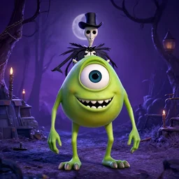 a still of mike wazowski in tim burton's nightmare before christmas