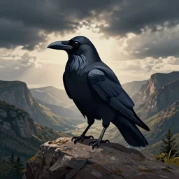 vector logo of a raven, vector art, best on dribbble, trending on behance