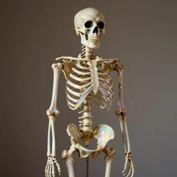 a sculpture of a human skeleton, vintage 9 0 s hologram