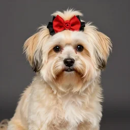 a cream colored havanese dog as frida kahlo, portrait by frida kahlo
