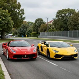 ferrari and lamborgini