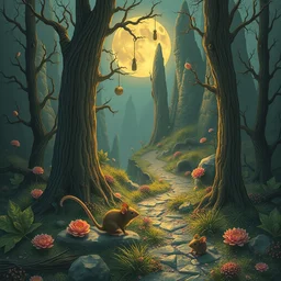the mouse territory of rodentia, beautiful, surrealistic