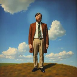 a surreal oil painting titled'the son of man'by rene magritte