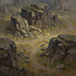 concept art of terrain, hards rocks,  oil painting by Jama Jurabaev, extremely detailed, brush hard, artstation, for AAA game, high quality