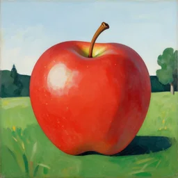 a portrait of a 🍎 in a scenic environment by alvar aalto