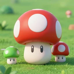 3 2 bit red mushroom from super mario