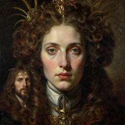 masterpiece veracious pertinence, by Edgar Maxence and Ross Tran and Michael Whelan artistic, intricate drawing, realistic fantasy, baroque gothic oil painting, extremely detailed and beautiful aesthetic face, establishing shot, 8k resolution, dramatic lighting,
