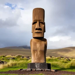 moai statue giving a ted talk
