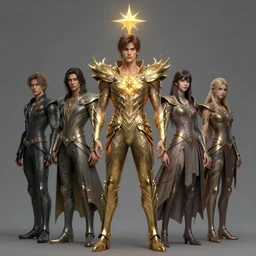 full body portrait of nico greetham as a magical star guardian. detailed face, concept art, intricate, highly detailed 8 k, smooth, sharp focus, handsome and aesthetic shape of face and body, artgerm, artstation, art by zexi guo and nira and junpei suzuki and gharliera and rinotuna