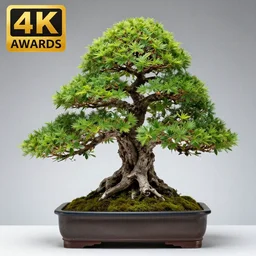 Beautiful gorgeous intriguing fascinating amazing awe-inspiring wonderful mysterious interesting cool badass relaxing chill sweet peaceful comforting bonsai tree. Studio lighting. 4k. Award winning. Rule of thirds.