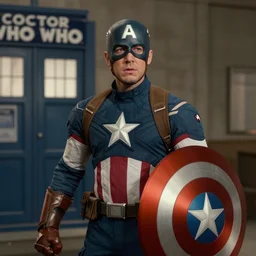 film still of captain america in doctor who ( 1 9 7 5 )